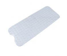 Alfombra antideslizante bañera, seguridad con ventosas de succión, extra largo para cuarto de baño 100cm*40cm, la materia PVC duradera, ecológica y no mohosa