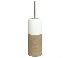 Sealskin Escobillero Doppio, 10.1 x 10.1 x 38.3 cm, Porcelana, Beige