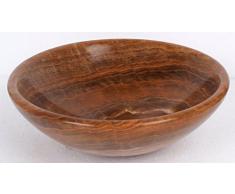 Amarillo/Marrón Efecto Madera Piedra - Lavabo (mármol baño habitaciones 40 cm x 13 cm (eb1007p-b0057)