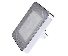 Galapara Ducha Lluvia Cuadrada, Cabezal de Ducha LED de Temperatura Cambio de Color, Rociadores de Baño de Luz de Conmutación Automática con Cambio de Color Controlado por Temperatura del Agua