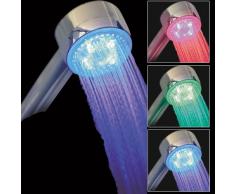 Générique - Alcachofa de ducha con luces LED de 3 colores sensibles a la temperatura