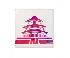 China rojo templo del cielo patriotismo brillante cerámica azulejos baño cocina pared piedra decoración Craft – regalo