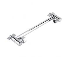 Cabezal De Ducha Ajustable Brazo De Extensión 10 Pulgadas Extensor De Brazo De Ducha De Latón Hardware De Níquel Cepillado Montaje En Pared Para El Baño Cabezal De Ducha