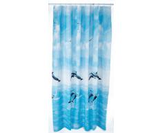Wenko 19125100 Dolphin - Cortina de ducha fabricada en plástico con estampado (180 x 200 cm)