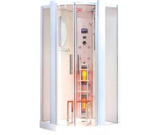 Santorin - Ducha de vapor por infrarrojos, baño de vapor, cabina de calor, ducha de vapor, sauna de infrarrojos, cabina de calor por infrarrojos