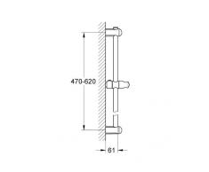 Grohe Euphoria - Barra de ducha, 600 mm