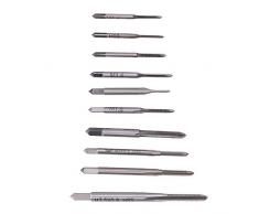 Macho de Roscar con Punta Espiral Machos de Roscar de Acero de Alta Velocidad Macho de Rosca Métrica Rosca Grifo 10pcs (M1, M1.2, M1.4, M1.6, M1.7, M1.8, M2, M2.5, M3, M3. 5)