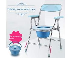 WYCD Silla WC Plegable Portátil Cómoda - Asiento de Inodoro Plegable Estrecho de 16.9 Pulgadas - Adultos, Discapacitados, Ancianos Silla Sanitaria