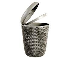 Keter Papelera para el baño Knit, Marrón Topo, 20.4x20.4x27.5 cm, 235192