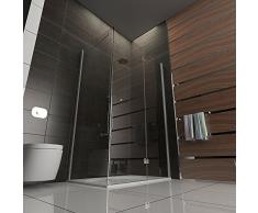 Cabina de ducha/ducha cuadro gimnasio/marco para cabina de ducha/ducha x 120 x 80 x 200 cm/claro cristal de seguridad/Alpes Berger/modelo Terri Clear/altura de la ducha x 200 cm/ducha