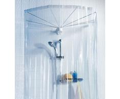 Spirella colección Ombrella, Cabina baño (Cortina y Estructura), 100% PVC, Transparente, 200 x 170