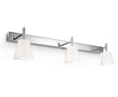 Philips myBathroom Hydrate - Lámpara de pared con 3 luces, baño, 28 W, luz halógena, color gris