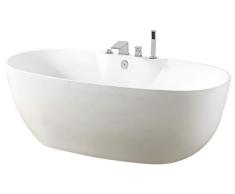 Bañera independiente Roma Plus acrílico blanco – 170 x 80 cm