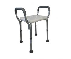 Silla para baño con reposabrazos regulable en altura