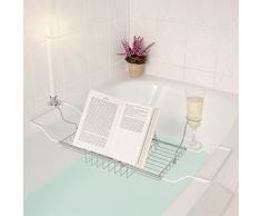 Bandeja de baño Metal – Extensible 62 – 90 cm – – Mampara – Repisa – Bañera bañera