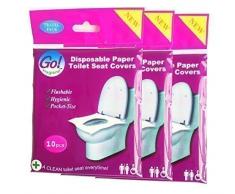 Funda asiento entrenamiento: GoHygiene - 4 PACKS (40pcs) + 1 Gratis PACK! - Fundas de asiento baño desechable