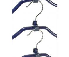 Wenko 10250911100 - Perchas para ropa con pinzas de unión, antideslizantes, 4 unidades, color azul