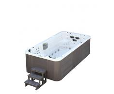 Trade-Line-Partner Jacuzzi-piscina de exterior, 400 x 230 cm, para 8 personas