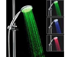 Alcachofa De Duchacabezal De Ducha Colorido Led Circular Que Parpadea Gradualmente Cabezal De Ducha Portátil Cabezal De Ducha Portátil 26 * 10 Cm-Colorido Intermitente Gradualmente