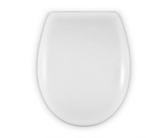 TAPA WC COMPATIBLE | FORMA O - UNIVERSAL | ASIENTO INODORO | BISGARA AJUSTABLE | FÁCIL INSTALACIÓN Y LIMPIEZA | MUY RESISTENTE | BLANCO | 43 x 36 x 5,5 cm
