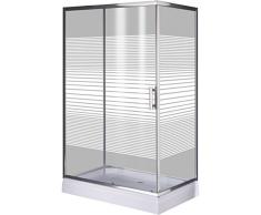Cabina de ducha BRIXO FENICOTTERO 120 x 80 x 185 cm con vidrio5 mm.
