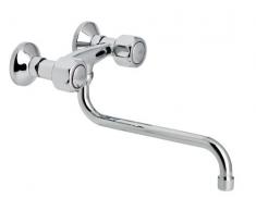 Genebre - Grifo fregadero mural caño bajo 15 cm