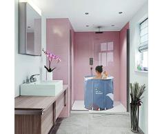 LiChaoWen Plegable con Patas Remojo Tina No Inflable De Plástico De Baño De Hidromasaje For Ducha (Color : Blue, Size : One Size)