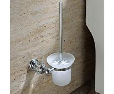 takestop® portaescobillas escobillero Cristal esy 52830 scopettino de baño WC igienizzato Limpio Aluminio Vidrio