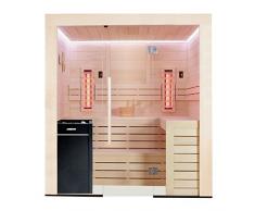 EO-SPA E1202B-IR Vitra - Sauna de madera de álamo (202 x 198 9 kW)