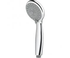 Croydex Eco Contour - Alcachofa de Ducha con 2 Funciones, tamaño Mini, Color metálico