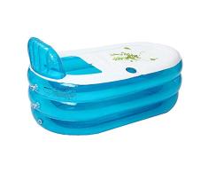 yorten Bañera Inflable, Gruesa Portátil PVC Hinchable Inicio Camping Bañera de Viaje para Adultos y Niños con Tubo Flexible