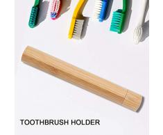 Portacepillos de dientes Estuche de bambú premium para cepillo de dientes Estuche para cepillo de dientes ecológico para su cepillo de dientes Perfecto para viajes