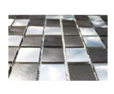 Acero inoxidable de mosaico de vidrio mosaico de azulejos de pared aluminio-mosaico SILVER DARK GRAY - 1 para