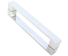 Di Vapor (R) mango de puerta de ducha (acero inoxidable macizo, 160 mm | 16 cm agujero a agujero
