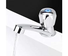 Grifo Lavabo Con Mango Único Boquilla Agua Fría Tapa Agua Fría Galvanizado G1/2 Para Cuarto Baño Cocina O Cuarto Baño (Diamond handle)