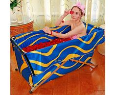 Neilyn Baño de la sauna Bañera plegable de doble uso Bañera plegable para adultos Bañera Bañera Bañera para niños Bañera no inflable Bañera para el hogar portátil Salud en el hogar Barril de baño Piscina para niños