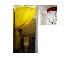 Las cortinas de la ducha con cortina de ducha circular seca rápido engrosamiento aislamiento impermeable cuenta baño moho baño caliente cubierta anti estática - la cortina de la ducha ( Color : B , Tamaño : 100*200 cm )