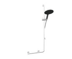 Tiger Boston Comfort & Safety Asidero de Baño con Barra de Ducha, Acero Inoxidable Pulido, 45,3x114x7,7 cm