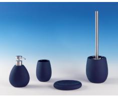 Sanwood 6632075 Susa SOFT TOUCH Taza de enjuague bucal azul, único Experiencia táctil Vaso cepillo de dientes