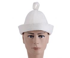 Lana Blanca Sombrero de Fieltro para Sauna Sombrero de Protección para La Cabeza Gorro de Baño Portátil Transpirable Accesorios de Sauna Cómodos y Bonitos para Baño o Vapor