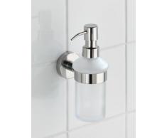 Wenko Bosio Shine Dosificador Jabón 0.2 L, Acero Inoxidable, Plata Brillante, 20x15x15 cm