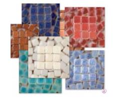 mosaicmicros 5 x 5 x 3 mm 10 g (azulejos de mosaico de cerámica esmaltado Mini, Royal Blue