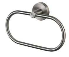 Haceka Kosmos Tec Toallero Aro Ovalado, Acero Inoxidable, Gris, 5x21x12.6 cm