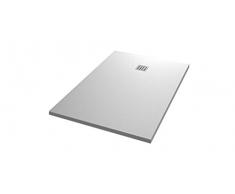 Plato ducha resina tipo pizarra "Slate". 70x120cm. Blanco Ral. 9003