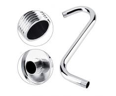 Brazo De Ducha 8 Pulgadas 201 De Acero Inoxidable De Gran Altura S-Curved Cuello De Cisne Brazo De Extensión Brazo De Baño Accesorio
