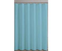 MAURER 4042445 - Cortina de ducha, tela lisa, 180 x 200 cm, color azul