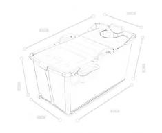 GLokpp Bañera Plegable for Adultos Piscina de plástico for bebés Baño for niños Barril Bañera portátil for el hogar, bañera Bañera de remojo portátil, bañera portátil Plegable Grande (Color : A)
