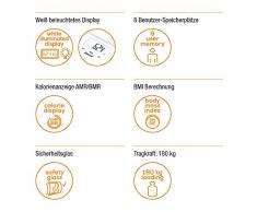 Beurer BF 600 - Báscula digital de diagnóstica con IMC y función Bluetooth de vidrio, con App en español, color blanco