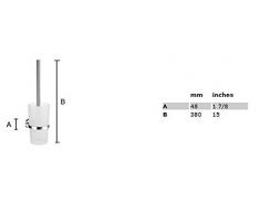 Smedbo HK333 Home - Escobilla de inodoro con soporte de pared, color cromado