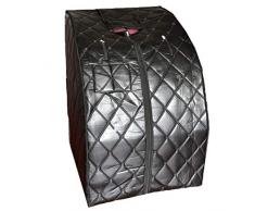 HZX Interior Plegable Infrarrojo Lejano Infrarrojo Turmalina Sudor Seco Sauna Vaporera Tienda Hogar Portátil Caja de Sudor Pérdida de Peso Y Tratamiento de SPA Corporal 1100W, Negro, B